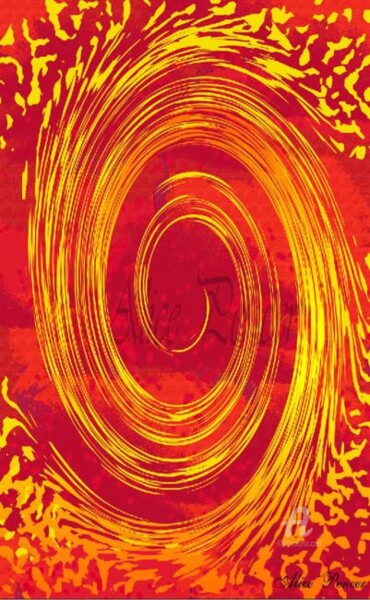 Peinture intitulée "tourbillon rouge et…" par Alicepencer, Œuvre d'art originale, Autre