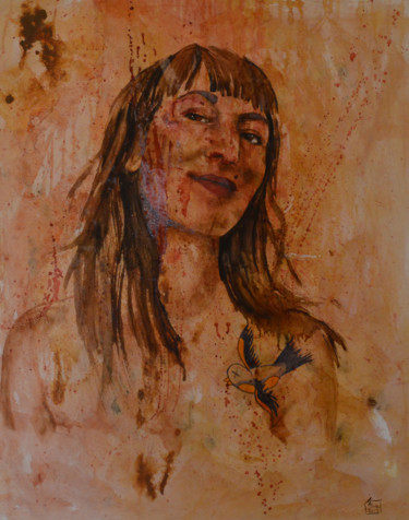 Painting titled "Pépita" by Alice, Original Artwork, Acrylic