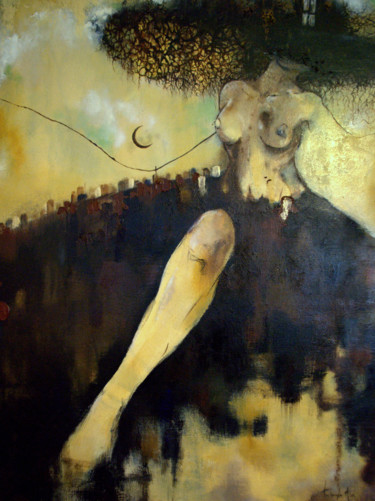 Картина под названием "Roots of life" - Alice Tortoroglio, Подлинное произведение искусства, Масло