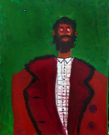 Painting titled "self portrait in su…" by Ali Chitsaz, Original Artwork