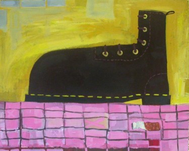 Painting titled "dr.martens can turn…" by Ali Chitsaz, Original Artwork
