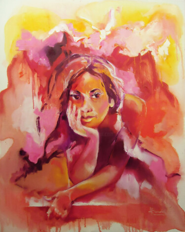 Painting titled "Recuerdos felices /…" by Alicia Besada, Original Artwork, Oil