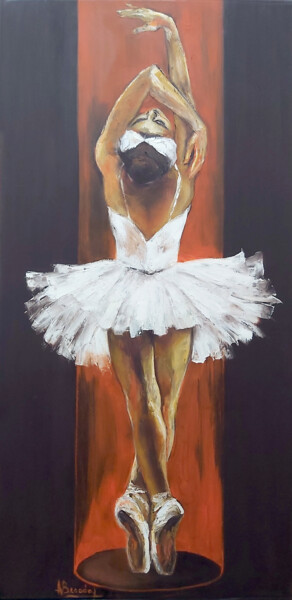 Painting titled "Bailarina en foco /…" by Alicia Besada, Original Artwork, Oil