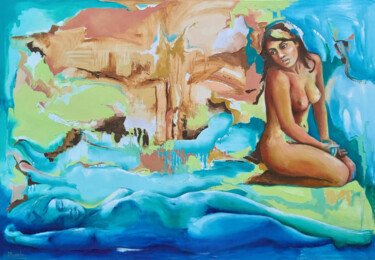 Painting titled "Contemplando mis su…" by Alicia Besada, Original Artwork, Oil