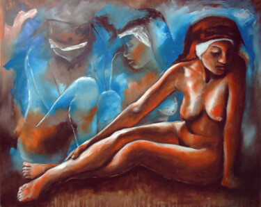 Peinture intitulée "También son mujeres…" par Alicia Besada, Œuvre d'art originale, Huile