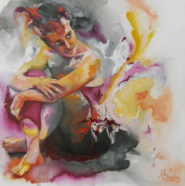 Pittura intitolato "Todo en una mirada…" da Alicia Besada, Opera d'arte originale, Olio
