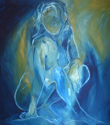Peinture intitulée ""En el agua"" par Alicia Besada, Œuvre d'art originale, Huile