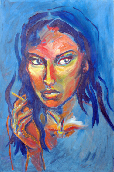 Malerei mit dem Titel ""Bajo sospecha"" von Alicia Besada, Original-Kunstwerk, Öl
