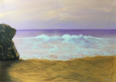 Painting titled "Seascape402" by Alicia Lopez, Original Artwork, Acrylic
