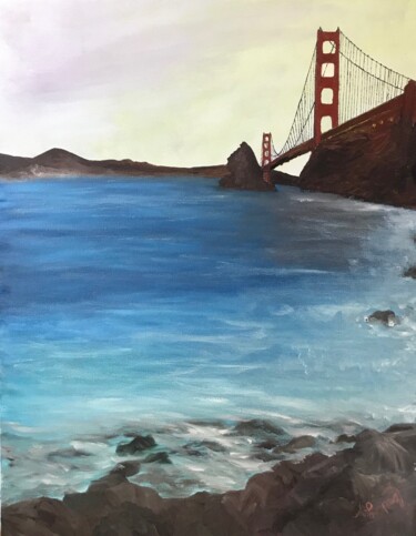 Painting titled "Bay Area" by Alicia Lopez, Original Artwork, Oil