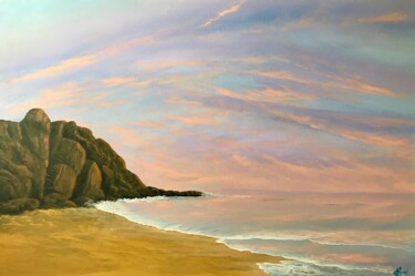 Painting titled "Peaceful" by Alicia Lopez, Original Artwork, Oil