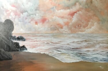 Painting titled "Seascape 514" by Alicia Lopez, Original Artwork, Oil