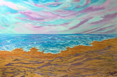 Painting titled "Seascape 404" by Alicia Lopez, Original Artwork, Acrylic