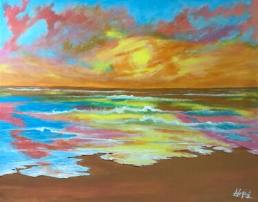 Painting titled "Seascape 339" by Alicia Lopez, Original Artwork, Acrylic