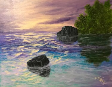 Painting titled "A place" by Alicia Lopez, Original Artwork, Acrylic