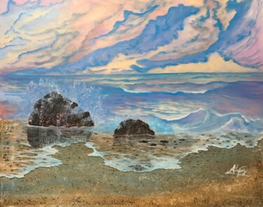 Peinture intitulée "Land of dreams" par Alicia Lopez, Œuvre d'art originale, Acrylique