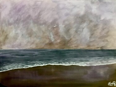 Painting titled "The sea 088" by Alicia Lopez, Original Artwork, Acrylic