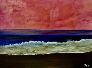 Malerei mit dem Titel "Seascape peace 02" von Alicia Lopez, Original-Kunstwerk, Acryl