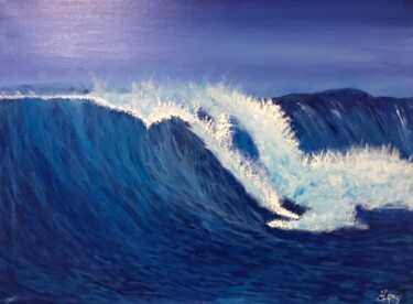 Painting titled "Big waves 002" by Alicia Lopez, Original Artwork, Acrylic