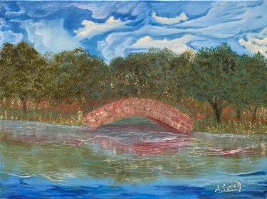Painting titled "Nature 17" by Alicia Lopez, Original Artwork, Oil