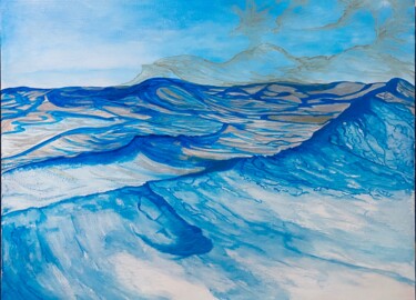 Malerei mit dem Titel "Blue dreams 013" von Alicia Lopez, Original-Kunstwerk, Acryl