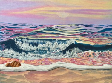 Painting titled "The sea 099" by Alicia Lopez, Original Artwork, Acrylic