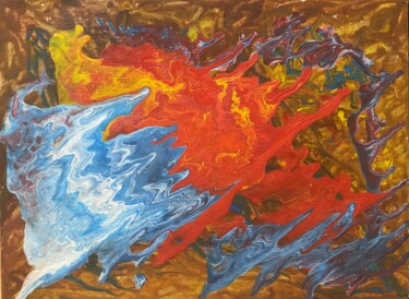 Painting titled "Anger 099" by Alicia Lopez, Original Artwork, Acrylic