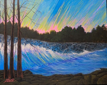 Malerei mit dem Titel "Splashes of light" von Alicia Lopez, Original-Kunstwerk, Acryl