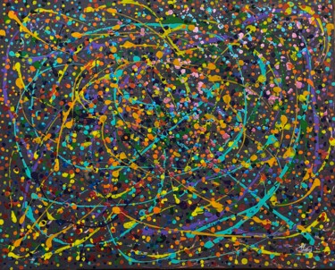 Ζωγραφική με τίτλο "Mind blowing" από Alicia Lopez, Αυθεντικά έργα τέχνης, Ακρυλικό