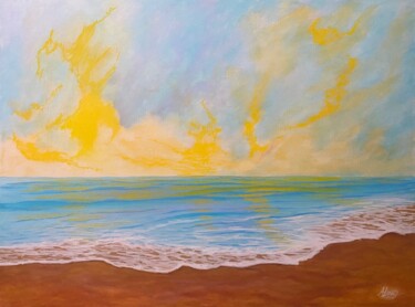 Painting titled "Tranquility" by Alicia Lopez, Original Artwork, Acrylic