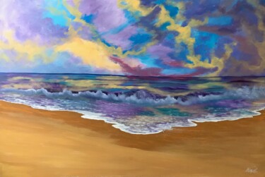 Картина под названием "Seascape 289" - Alicia Lopez, Подлинное произведение искусства, Масло