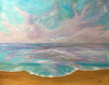 Painting titled "Seascape 401" by Alicia Lopez, Original Artwork, Oil