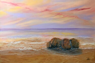 Painting titled "Seascape 307" by Alicia Lopez, Original Artwork, Oil