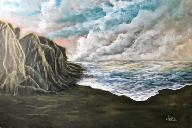 Картина под названием "Seascape 600" - Alicia Lopez, Подлинное произведение искусства, Масло