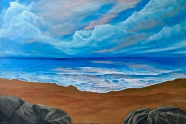 Pittura intitolato "Seascape 500" da Alicia Lopez, Opera d'arte originale, Olio