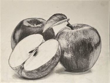 Drawing titled "Fruit 013" by Alicia Lopez, Original Artwork, Charcoal