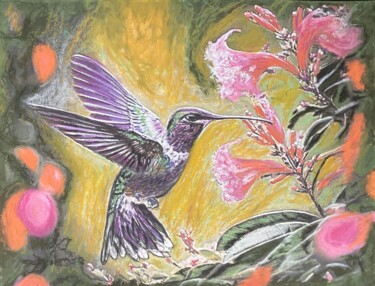 Malerei mit dem Titel "Returning" von Alicia Lopez, Original-Kunstwerk, Pastell