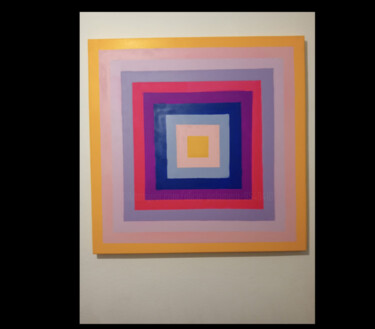 Картина под названием "Rainbow Squares 2" - Alicia Palomero, Подлинное произведение искусства, Рисунок распылителем краски