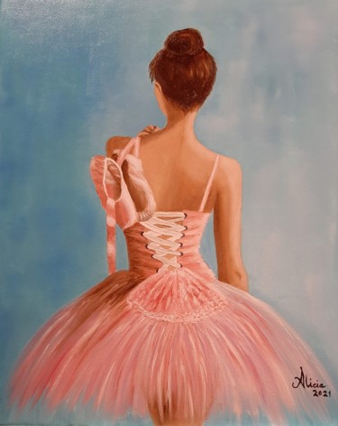 Painting titled "BAILARINA" by Alicia, Original Artwork, Oil