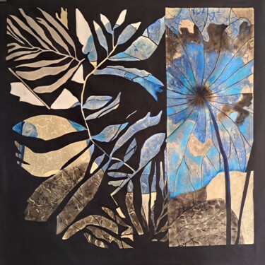 Schilderij getiteld "BOTANICAL BLUES" door Alicia Tilmant, Origineel Kunstwerk, Acryl