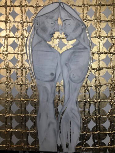 Painting titled "Two od us" by Alicja Karmański, Original Artwork, Acrylic