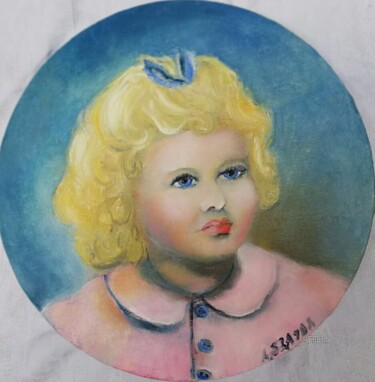 Malarstwo zatytułowany „Złote Dziecko” autorstwa Alicja Szajda, Oryginalna praca, Olej