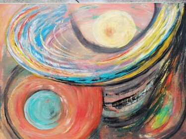 Malarstwo zatytułowany „W kosmosie myśli” autorstwa Alicja Szajda, Oryginalna praca, Olej
