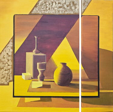 Картина под названием "Primary_Yellow" - Alida Velea, Подлинное произведение искусства, Масло