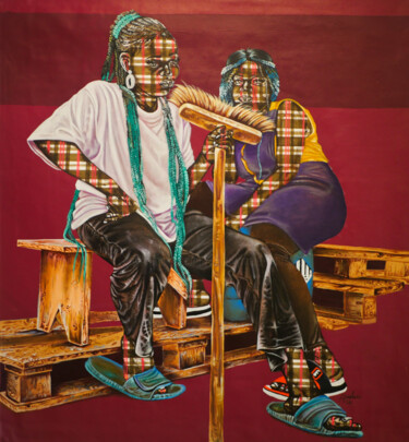 Pintura titulada "Cleaners" por Alida Ymelé, Obra de arte original, Acrílico Montado en Bastidor de camilla de madera