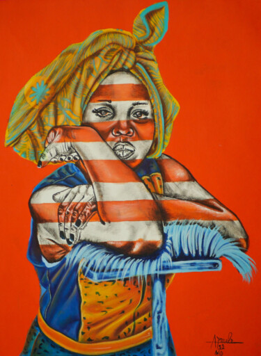 Картина под названием "Le répit" - Alida Ymelé, Подлинное произведение искусства, Акрил