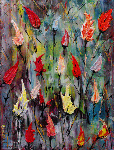 Картина под названием "Майская феерия" - Alik Vetrof, Подлинное произведение искусства, Масло