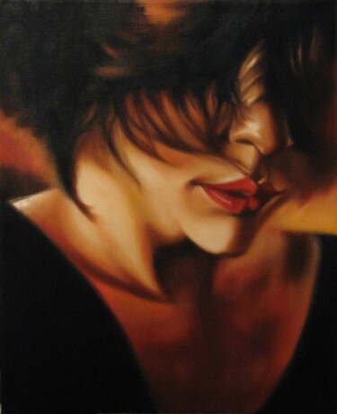 Painting titled "Lips and..." by Alikhanov, Original Artwork, Oil