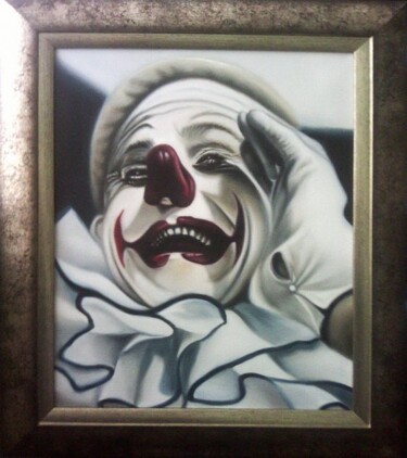 Картина под названием "Clown2" - Алиханов, Подлинное произведение искусства, Масло