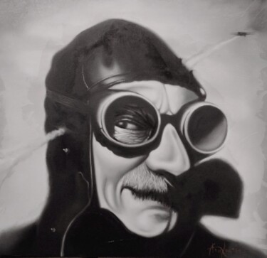 Картина под названием "Pilot 2" - Алиханов, Подлинное произведение искусства, Масло